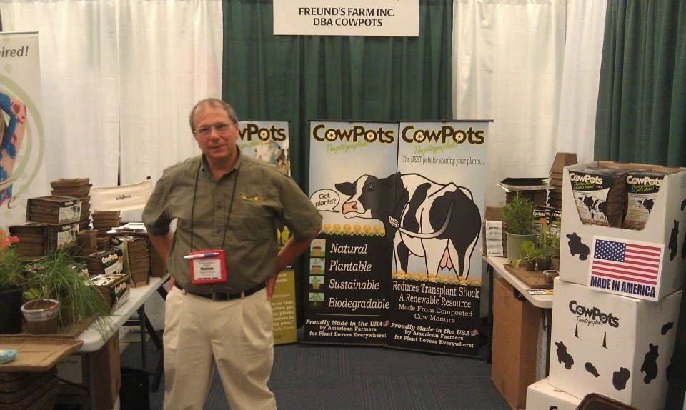 CowPots booth display at Garden Writers Association