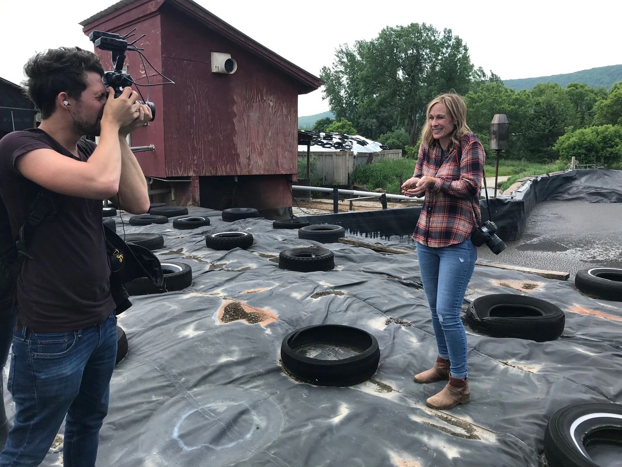 Featuring digester and cow manure for episode of FarmHer on RFDTV.